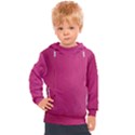 Pink Leather Leather Texture Skin Texture Kids  Hooded Pullover View1