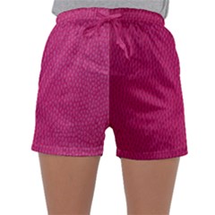 Pink Leather Leather Texture Skin Texture Sleepwear Shorts by artworkshop