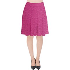 Pink Leather Leather Texture Skin Texture Velvet High Waist Skirt by artworkshop