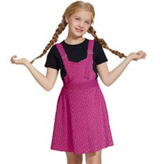 Pink Leather Leather Texture Skin Texture Kids  Apron Dress