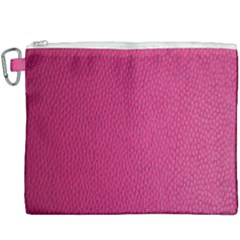 Pink Leather Leather Texture Skin Texture Canvas Cosmetic Bag (xxxl) by artworkshop