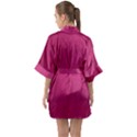 Pink Leather Leather Texture Skin Texture Half Sleeve Satin Kimono  View2