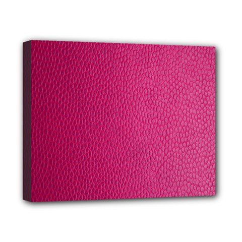 Pink Leather Leather Texture Skin Texture Canvas 10  X 8  (stretched) by artworkshop