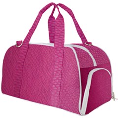 Pink Leather Leather Texture Skin Texture Burner Gym Duffel Bag by artworkshop