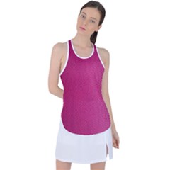 Pink Leather Leather Texture Skin Texture Racer Back Mesh Tank Top by artworkshop