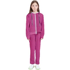 Pink Leather Leather Texture Skin Texture Kids  Tracksuit by artworkshop