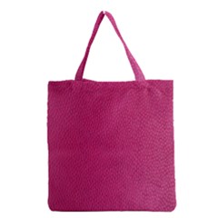 Pink Leather Leather Texture Skin Texture Grocery Tote Bag by artworkshop