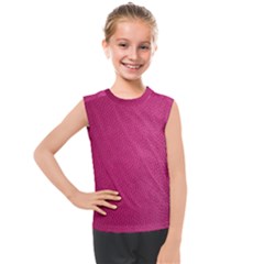 Pink Leather Leather Texture Skin Texture Kids  Mesh Tank Top by artworkshop