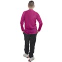 Pink Leather Leather Texture Skin Texture Men s Pique Long Sleeve Tee View2