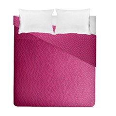 Pink Leather Leather Texture Skin Texture Duvet Cover Double Side (full/ Double Size) by artworkshop