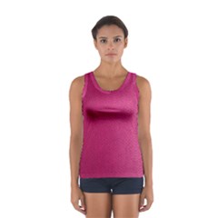 Pink Leather Leather Texture Skin Texture Sport Tank Top  by artworkshop