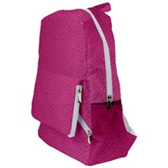 Pink Leather Leather Texture Skin Texture Travelers  Backpack by artworkshop