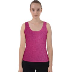 Pink Leather Leather Texture Skin Texture Velvet Tank Top by artworkshop