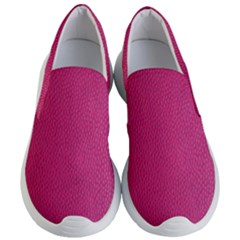 Pink Leather Leather Texture Skin Texture Women s Lightweight Slip Ons by artworkshop