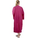 Pink Leather Leather Texture Skin Texture Maxi Velour Kimono View2