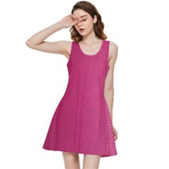 Pink Leather Leather Texture Skin Texture Inside Out Racerback Dress