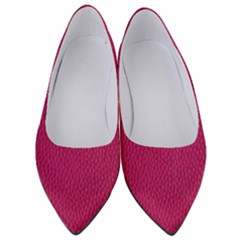 Pink Leather Leather Texture Skin Texture Women s Low Heels by artworkshop