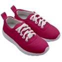 Pink Leather Leather Texture Skin Texture Kids Athletic Shoes View3