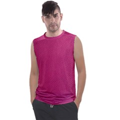 Pink Leather Leather Texture Skin Texture Men s Regular Tank Top by artworkshop