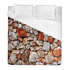 Stone Wall Wall Texture Drywall Stones Rocks Duvet Cover (full/ Double Size) by artworkshop