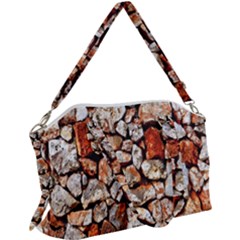 Stone Wall Wall Texture Drywall Stones Rocks Canvas Crossbody Bag by artworkshop