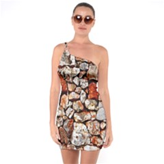 Stone Wall Wall Texture Drywall Stones Rocks One Soulder Bodycon Dress by artworkshop