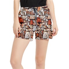 Stone Wall Wall Texture Drywall Stones Rocks Women s Runner Shorts