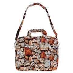 Stone Wall Wall Texture Drywall Stones Rocks Macbook Pro Shoulder Laptop Bag (large) by artworkshop