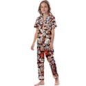 Stone Wall Wall Texture Drywall Stones Rocks Kids  Satin Short Sleeve Pajamas Set View1