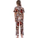 Stone Wall Wall Texture Drywall Stones Rocks Kids  Satin Short Sleeve Pajamas Set View2