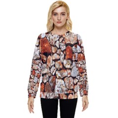 Stone Wall Wall Texture Drywall Stones Rocks Hidden Pocket Sweatshirt