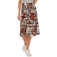 Stone Wall Wall Texture Drywall Stones Rocks Midi Panel Skirt by artworkshop