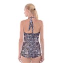 Wall Stone Wall Brick Wall Stoneworks Masonry Boyleg Halter Swimsuit  View2