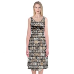 Wall Stone Wall Brick Wall Stoneworks Masonry Midi Sleeveless Dress