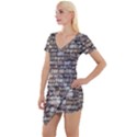 Wall Stone Wall Brick Wall Stoneworks Masonry Short Sleeve Asymmetric Mini Dress View1