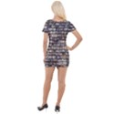 Wall Stone Wall Brick Wall Stoneworks Masonry Short Sleeve Asymmetric Mini Dress View2