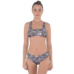 Wall Stone Wall Brick Wall Stoneworks Masonry Criss Cross Bikini Set by artworkshop