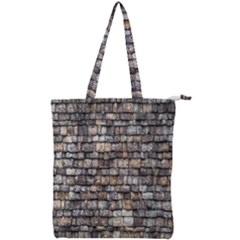 Wall Stone Wall Brick Wall Stoneworks Masonry Double Zip Up Tote Bag by artworkshop