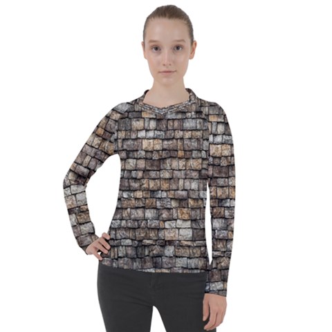 Wall Stone Wall Brick Wall Stoneworks Masonry Women s Pique Long Sleeve Tee by artworkshop