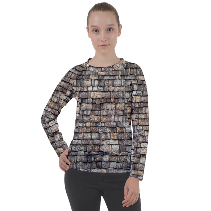 Wall Stone Wall Brick Wall Stoneworks Masonry Women s Long Sleeve Raglan Tee