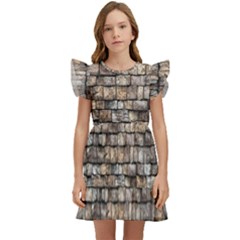 Wall Stone Wall Brick Wall Stoneworks Masonry Kids  Winged Sleeve Dress by artworkshop