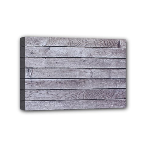 Wood Wooden Wall Wooden Boards Wall Boards Wall Mini Canvas 6  X 4  (stretched) by artworkshop