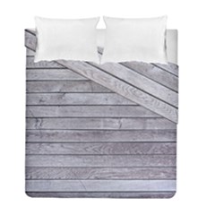 Wood Wooden Wall Wooden Boards Wall Boards Wall Duvet Cover Double Side (full/ Double Size) by artworkshop