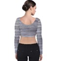 Wood Wooden Wall Wooden Boards Wall Boards Wall Velvet Long Sleeve Crop Top View2