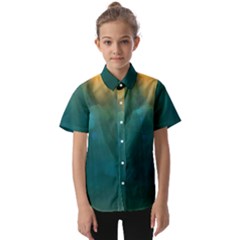 Background Green Kids  Short Sleeve Shirt by nate14shop