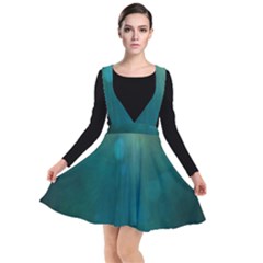 Background Green Plunge Pinafore Dress by nate14shop