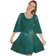 Background Green Velour Kimono Dress by nate14shop