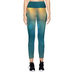 Background Green Pocket Leggings 