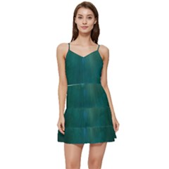 Background Green Short Frill Dress