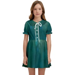 Background Green Kids  Sweet Collar Dress